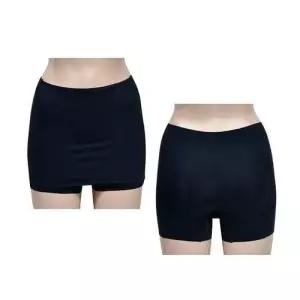 안심 3중가드 Y존커버 치마형 네모팬티 - 블랙 WF4D3B5