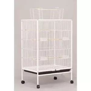 앵무새케이지 새장 화이트 새집 아크릴 날림장 세트 이동식