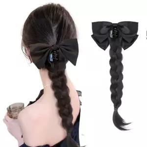 카엘론 리본 묶음머리 땋은머리 헤어피스 부분가발