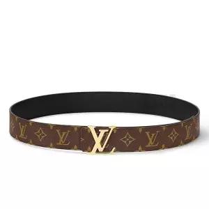 [LOUIS VUITTON]루이비통 벨트 남성용 LV이니셜 40MM 리버서블 모노그램 금장 M0566