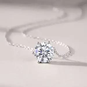 [메종드쉬] 모이사나이트 목걸이 랩다이아 6프롱 BMN008