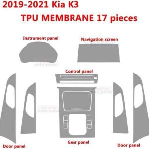자동차 인테리어 센터 콘솔 기어박스 투명 TPU 보호 필름 스크래치 방지 스티커 기아 K3 2019-2021용