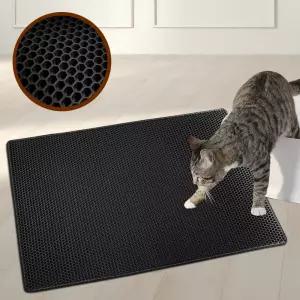 고양이화장실 사막화방지 벌집 모래매트 특대형플러스 블랙 95cmX60cm