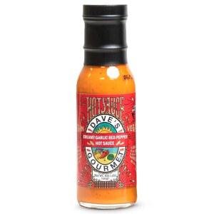 데이브의 고메 크리미 마늘 고추 소스 - 중간 불 샐러드, 디핑, 타코, 샌드위치 등에 완벽 소스, 글루텐 프리, 방부제 없음 8온스 병(1팩)