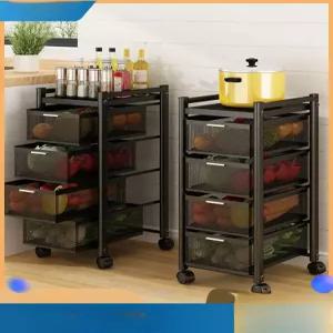 틈새 수납장 이동 트레이 철제 트롤리 서랍형 세제 바퀴