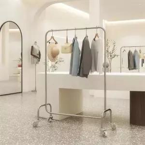 이동식 철제 행거 업소용 옷가게 의류 매장 바퀴 스탠드