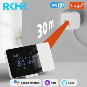 RKHK 투야 가스 보일러용 난방 냉방 일일 스마트 배터리 프로그래밍 온도 구동 연동 조절기