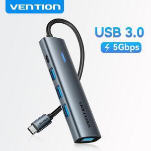 Vention USB C 허브 고속 4포트 타입 to A 3.0 스플리터 어댑터 맥북 프로 아이패드 아이폰 삼성 레노버 노