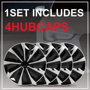 4개 17인치 휠 허브 캡 실버 림 보호기 풀 포드 포커스 트랜짓 커넥트용 교체품