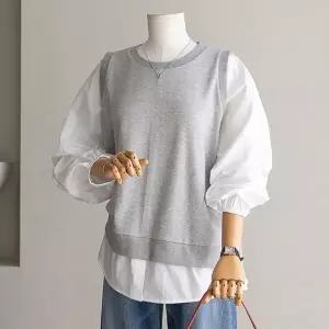 (안나앤플러스) 로빈 레이어드 티셔츠[티셔츠DMW23] 빅사이즈