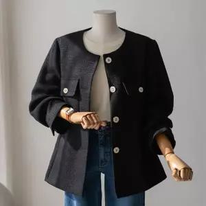 (안나앤플러스) 로랑 버튼 트위드 자켓[자켓CS26] 빅사이즈