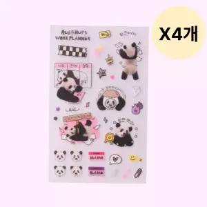에버랜드 루이후이 판다 굿즈 스티커 리무버블 X4개 BNS