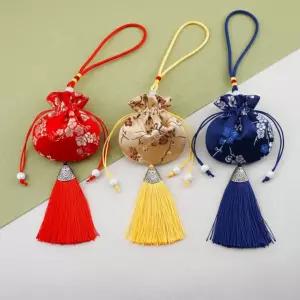 미니 전통 복주머니 매화꽃 자수 파우치 설날 추석 답례품 기념품 세뱃돈주머니