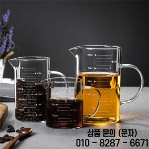 250/350/500/1000ml 손잡이가 있는 유리 계량컵 1개 고붕규산 커피 머그컵 내열성