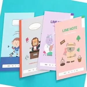 초등1-2 줄노트 무제 4권세트 슬림 신학기용품 제본 (KYR-WFIW19G)