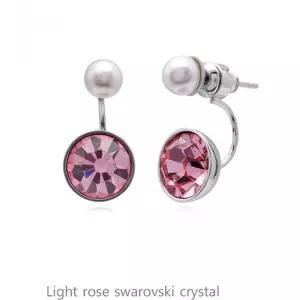 오스트리아 크리스탈 투웨이 라이트로즈 진주귀걸이