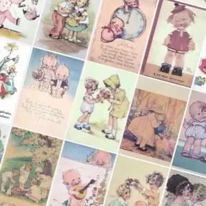 다꾸노트 빈티지 다이어리꾸미기 종이 황산지 소녀 (KYR-WDA6B08)