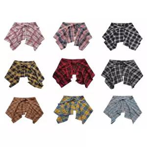 레이어드 랩스커트 체크 힙커버 셔츠 힙합 옐로우 앤 블랙 체크