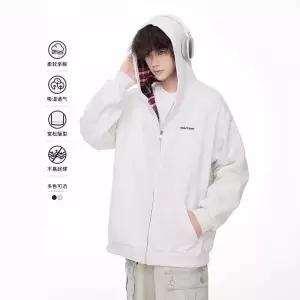 야무치 남자 데일리룩 간절기 가디건 집업 체크 후드 겨울 루즈핏 커플 코트 KUK4