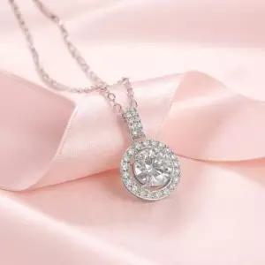 메종드쉬 모이사나이트 목걸이 랩다이아 헤일로BMN012