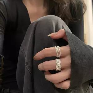 [홀리지]루프 Silver 925 레이어드 플라워 실버 오픈 링 반지