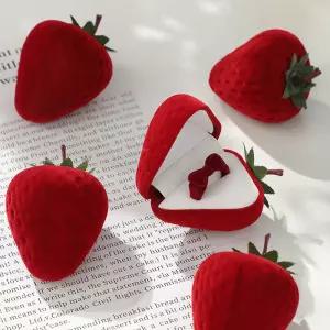 [홀리지]아르센 스트로베리 딸기 쥬얼리 반지 박스 케이스