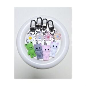 귀여운 아기 고양이 개구리 후로킹 인형 미니 키링 에어팟 별난엄지