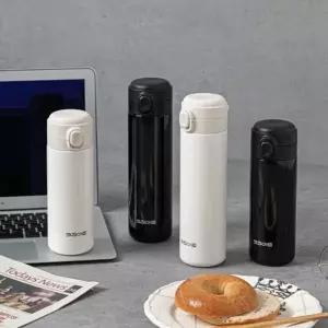 키친아트 라팔 원터치 스텐 보온병 보냉병 진공 텀블러 물컵 물통 물병 400ml 2종택1