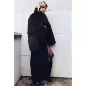 [ZARA] 자라 페이크 퍼 숏 코트 - 브라운 3007141