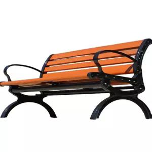 야외벤치 테라스 공원 카페 등받이 철제 의자 원목