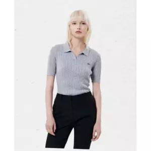 라코스테 LACOSTE 케이블 반팔 스웨터 폴로 PF025E-55N-CCA 365403