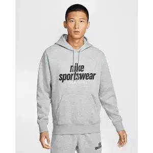 나이키 클럽 남성 플리스 풀오버 후디 - 다크 그레이 헤더/라이트 스모크 그레이/블랙 HJ2160-063