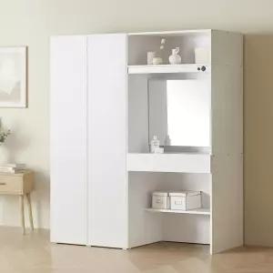 [가구] 마일 터치 행거 싱글+수납 화장대 옷장 세트 1600