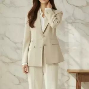 [하프클럽/]여성 모던 주름방지 폴리 스판 프리사이즈 재킷