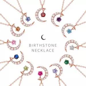 패션목걸이 탄생석 달큐빅 목걸이 12종 컬러 택1 기념일선물