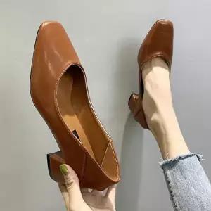 접어신을수 549DRG33 있는 구두 사각코 펌프스힐 정장 면접용