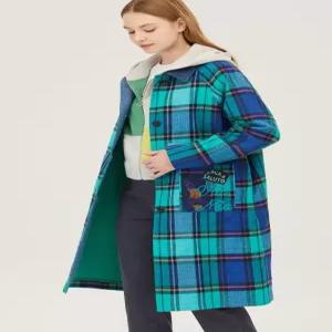 베네통 체크 데님 롱코트 BACT01411