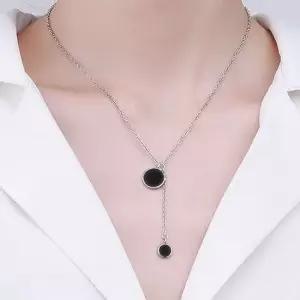 실버925 순은목걸이하모니블랙문N321 순은목걸이