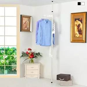 고품질 행거 옷걸이 3단 스테인리스 모던 폴행거 접이식 시스템행거 옷걸이행거 드레스룸행거 WFIP9FT