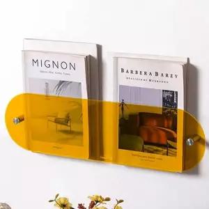 아크릴 벽 선반 인테리어 투명 수납 무타공 벽 선반 거실 진열대 책장 욕실