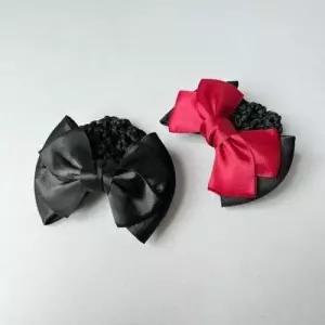 헤어망 왕리본 백쩜 면접 헤어핀 승무원 망핀 헤어망 WD81734