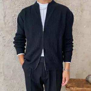 점퍼 외출 남성집업 니트 남성 투웨이 니트집업 집업 출퇴근 의류 가을 직장인 가디건