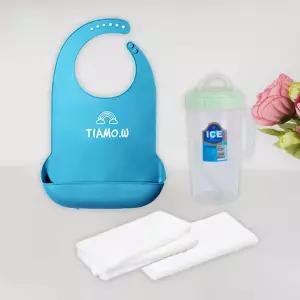 컵 입소 가제수건 식사보조 턱받이 3종세트 요양원