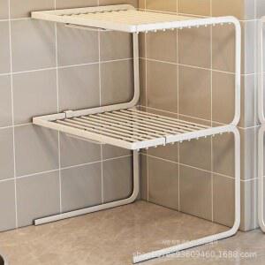 다층 수납 선반 주방선반 컵선반 다층선반 블랙 2층 주방수납 소형 후라이팬정리대 식기건조대