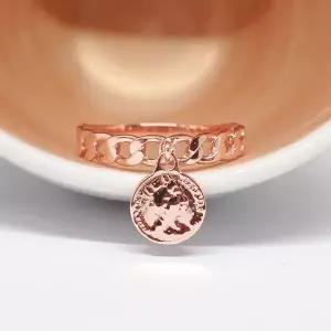 [오팔하우스] 14k 양면 코인 참 반지 OPGDR0096