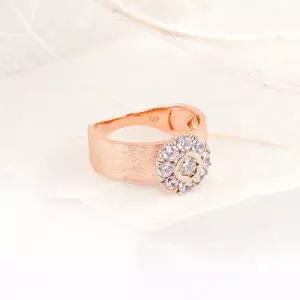 [오팔하우스] 14k 볼드한 샌딩 큐빅 반지 OPBTR2223