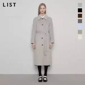 [매장 정품]  리스트 울 혼방 레글런 핸드메이드 코트