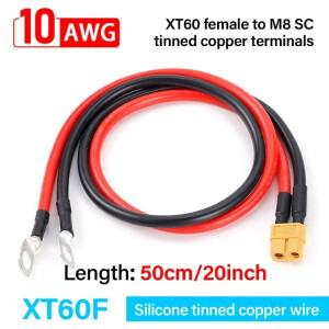 XT60 - M8 어댑터 케이블 RC 충전기 및 배터리용 10AWG 고전류 전원