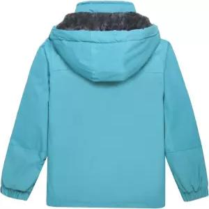 키붐 걸의 방수 스키 재킷 플리스 스노우 코트 방풍 따뜻한 겨울 스노보드 재킷과 탈착식 후드 포함