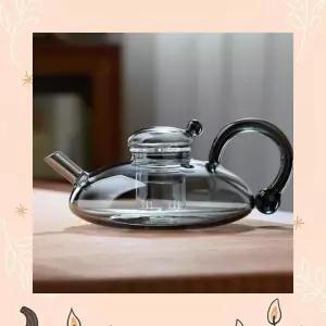 홈카페 유리티포트 투명 거름망 차도구 찻주전자 내열유리 우림